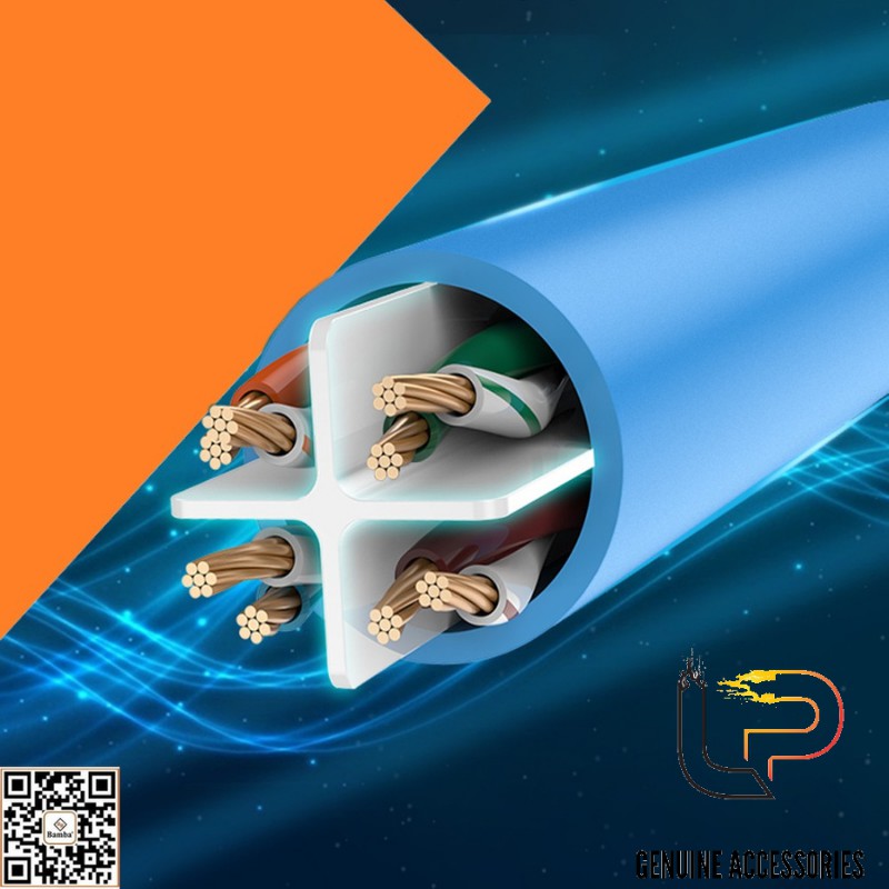Cáp Mạng Bấm Sẵn 2 Đầu CAT 6E BAMBA Dài 25M - 30M - 35M - 40M - 45M - 50M