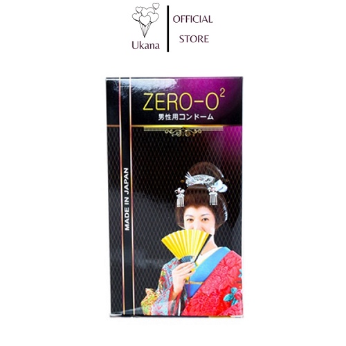 Bao cao su siêu mỏng trơn Nhật Bản Zero-O2 ôm sát hộp 12 chiếc