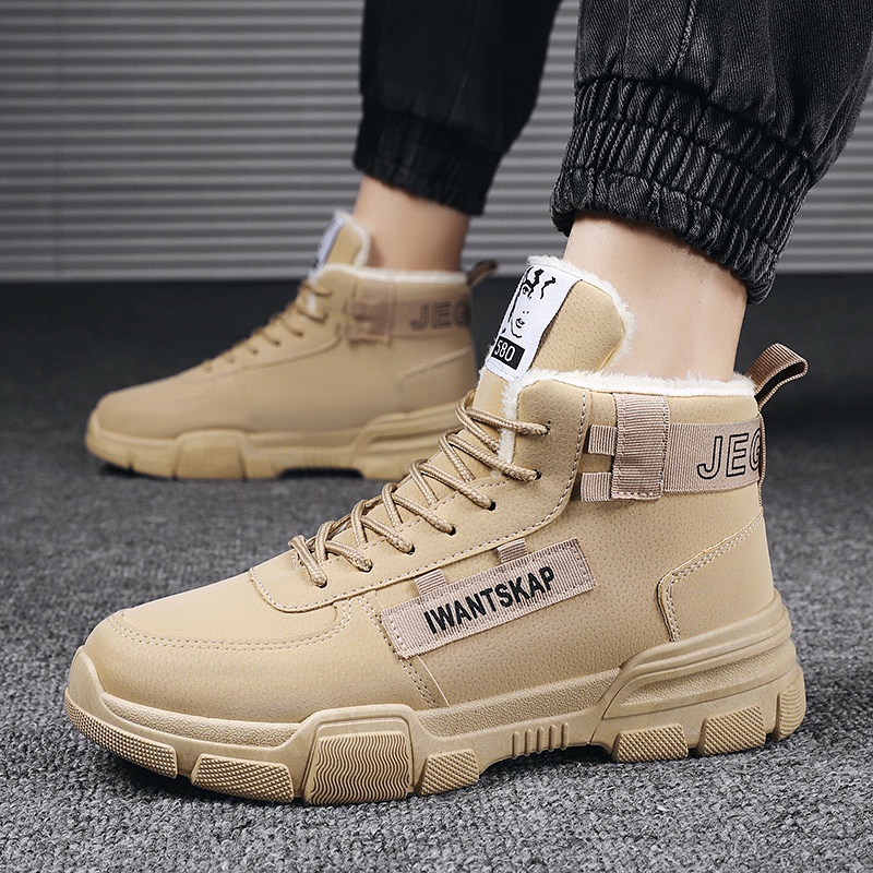 Giày bốt da lộn lót lông thời trang cho nam | BigBuy360 - bigbuy360.vn