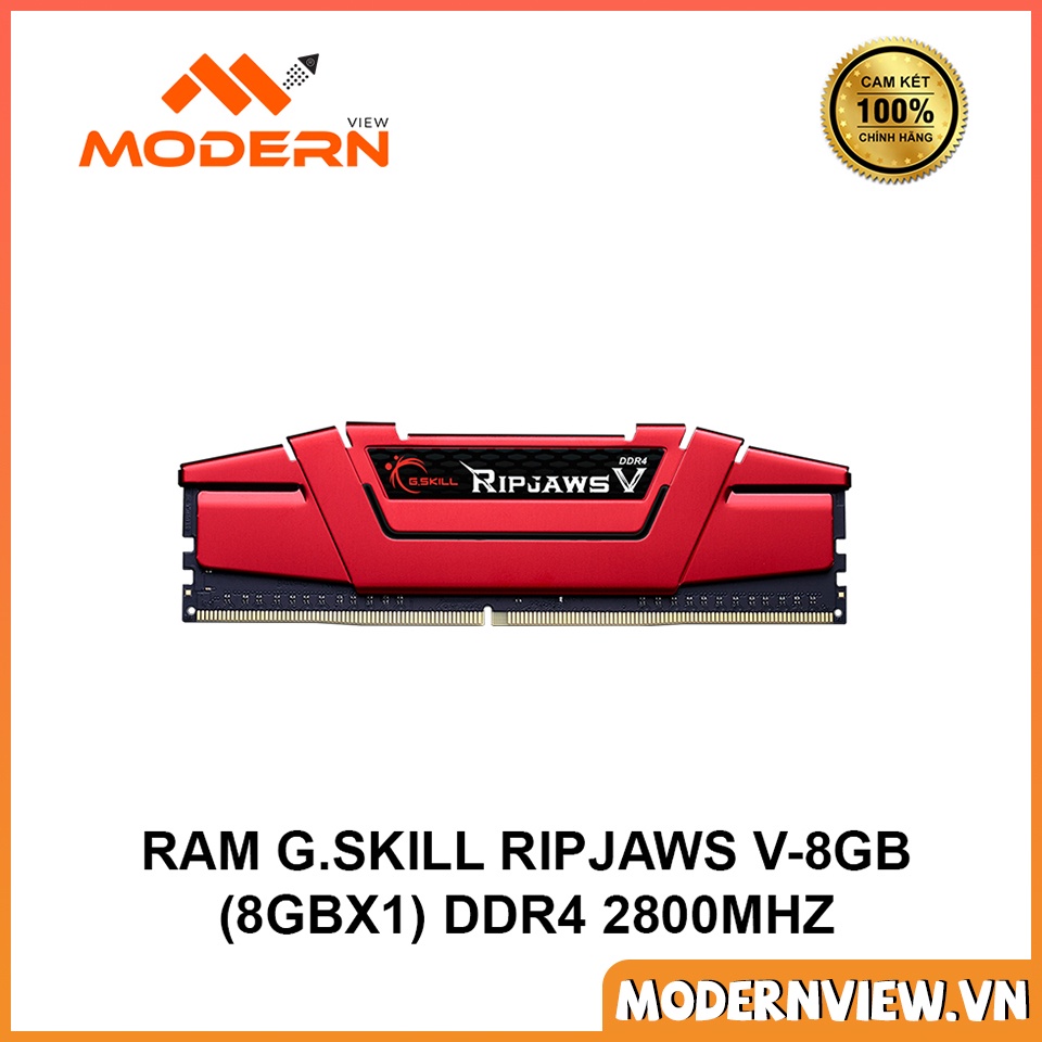 Bộ nhớ ram G.SKILL RIPJAWS V-8GB (8GBx1) DDR4 2800MHz- F4-2800C17S-8GVR - Hàng chính hãng 100%