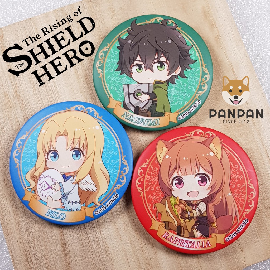 Set Huy Hiệu The Rising of the Shield Hero 3 Mẫu (6cm)