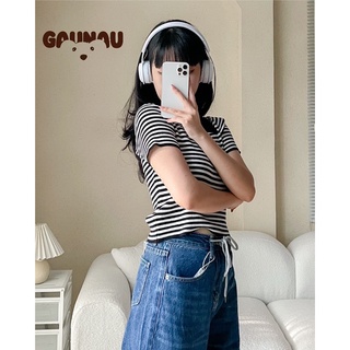 Áo kẻ ngang dáng ôm [Gau Nau]