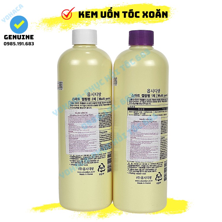 THUỐC UỐN TÓC 3D OBSIDIAN UỐN LẠNH 500ML