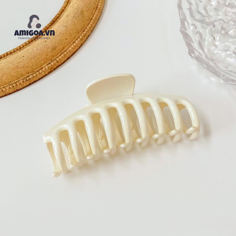 ✨✨ Kẹp Tóc Cỡ Lớn Màu Trắng Ngà Phong Cách Hàn Quốc Thời Trang Cho Nữ