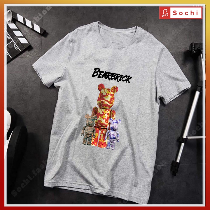Áo thun nam nữ unisex cao cấp,áo ngắn tay nam in hình BEARBRICK CZ644
