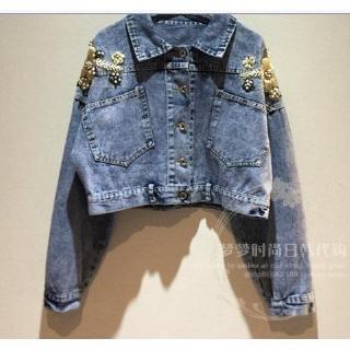 Áo Khoác Denim Lưng Cao Thời Trang Cá Tính