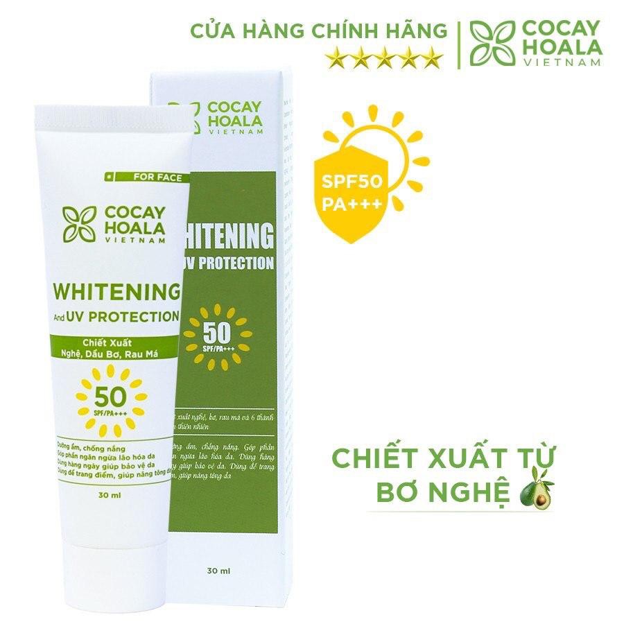 Combo sữa tắm cánh hoa 350ml và kem chống nắng bơ nghệ 30ml, dung dịch vệ sinh phụ nữ x2 nano nghệ 150ml Cocayhoala