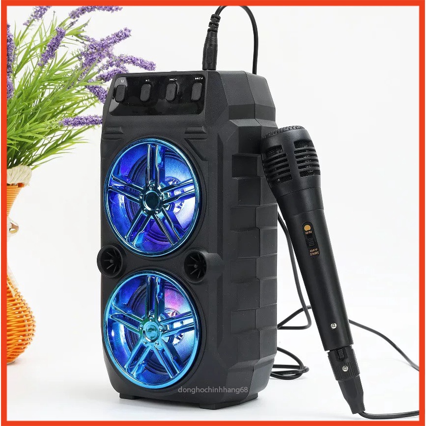 Loa Bluetooth Karaoke Tặng Kèm Mic Hát Âm Bass Cực Mạnh Hát Cực Hay Nghe Nhạc Cực Đã Bảo Hành 12 Tháng