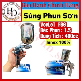 Súng phun sơn voylet-f96.béc đồng 1.5mm.bình 400cc.innox 100%