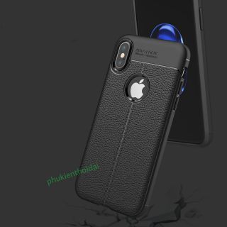 Iphone x ốp lưng chống sốc vân da cao cấp