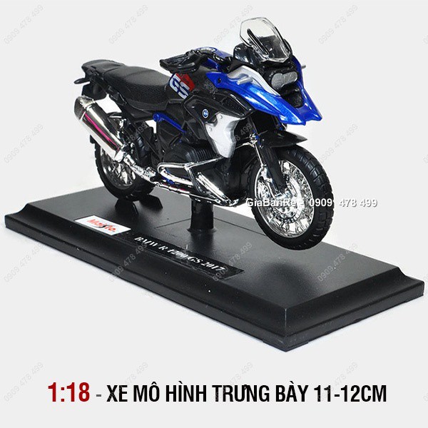 Xe Mô Hình Moto Bmw R1200 GS Tỉ Lệ 1:18 - Maisto - Xanh - 8755