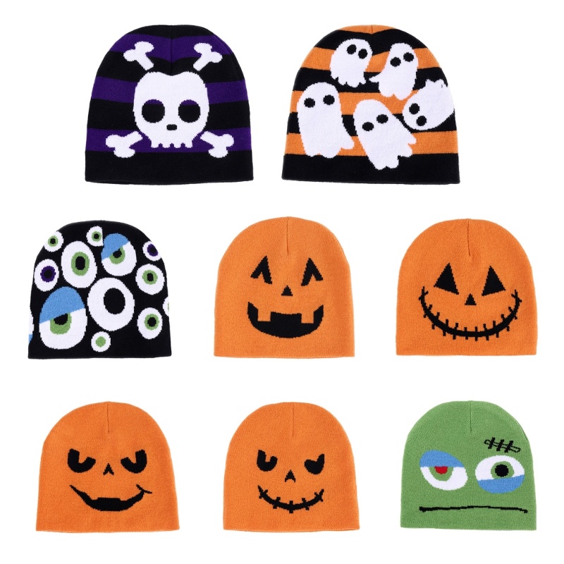Mũ Len Beanie Phong Cách Halloween Dễ Thương