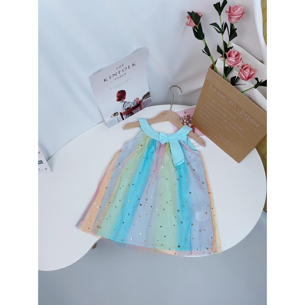 Hàng xuất dư - Váy 2 lớp kim tuyến bé gái