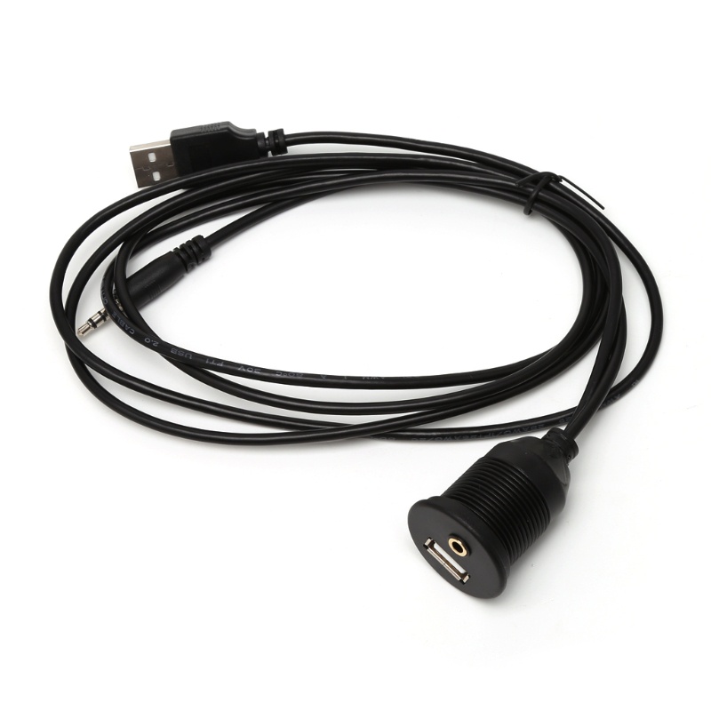 Dây Cáp Nối Dài Bảng Điều Khiển Xe Hơi 1m 3 5mm USB 2 0 AUX