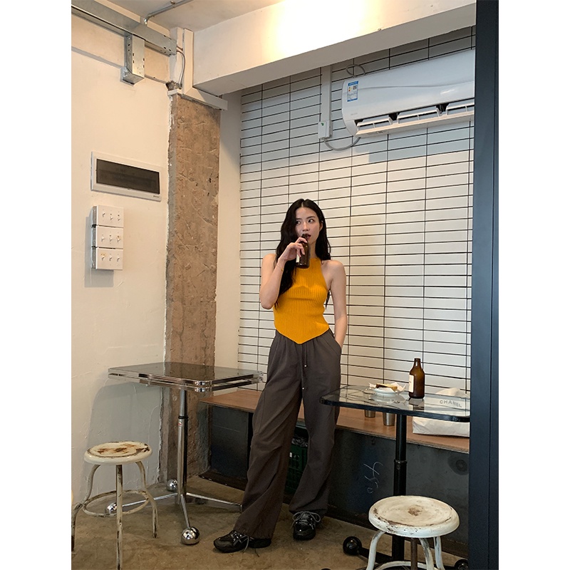 Áo Hai Dây Dáng Ôm Thiết Kế Độc Đáo Phong Cách Hàn Quốc Thời Trang Mùa Hè Cho Nữ