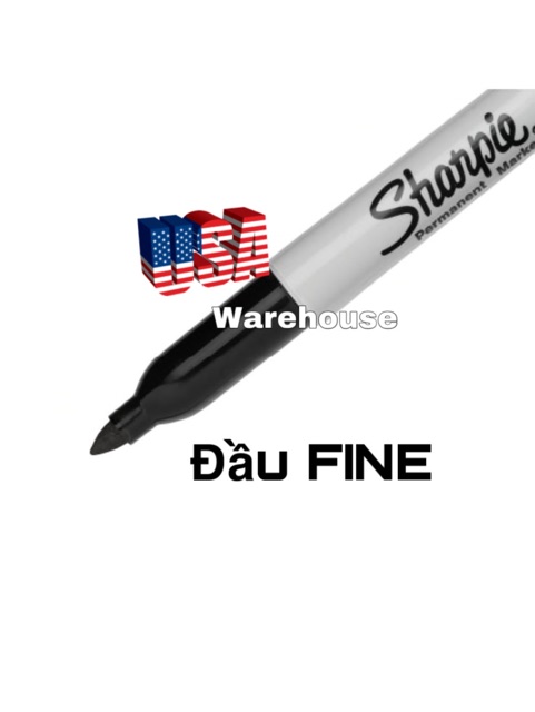 Bút Sharpie đầu Fine USA chính hãng vẽ trên mọi bề mặt