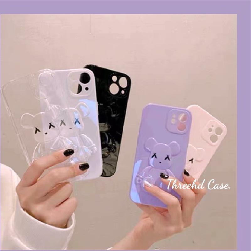 Ốp Điện Thoại Mềm Chống Sốc Họa Tiết Gấu Hoạt Hình Cho iPhone 13 12 11 Pro Max SE2020 X XR Xs Max 7 8Plus