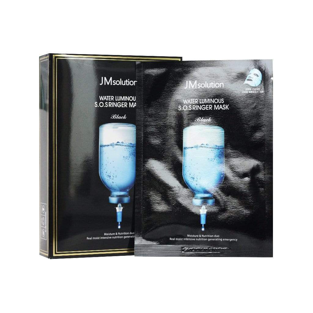 Combo 10 Mặt Nạ Cấp Nước Dưỡng Ẩm Và Làm Dịu Da JMSolution Water Luminous S.O.S Ringer Mask Black 35ml
