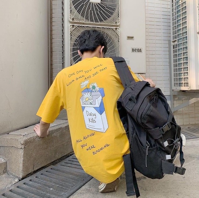 Clip-ảnh thật áo hoa cúc 2 màu (SỈ 29K)tay lỡ form rộng cotton unisex form rộng nam nữ | BigBuy360 - bigbuy360.vn