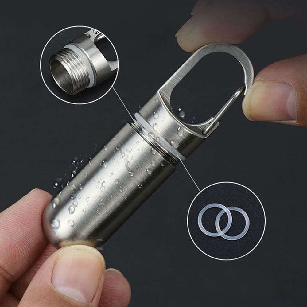 [Hàng mới về] Hộp đựng thuốc mini bằng thép không gỉ chống thấm nước tiện lợi khi đi du lịch