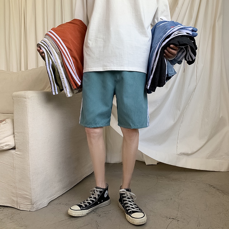 Quần short nam thời trang mùa hè viền sọc độc đáo