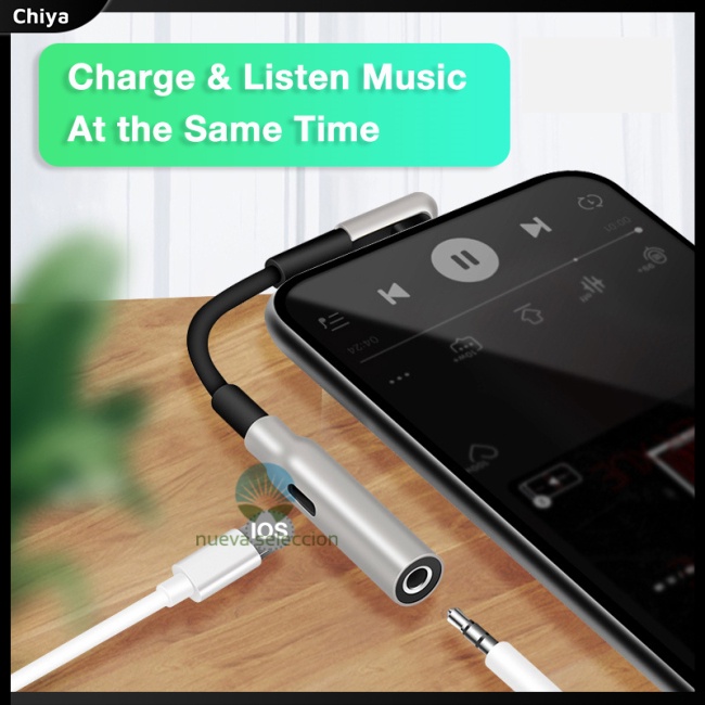 Dây Cáp Chia Cổng Sạc Và Tai Nghe 3.5mm 2 Trong 1 Bằng Tpe Thân Thiện Với Môi Trường Cho Iphone 12 Pro Max Mini 11 Xs Xr