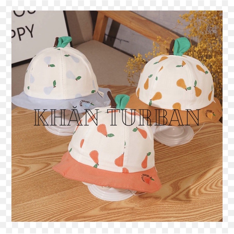 Mũ em bé 1 tuổi có vành che nắng - Nón em bé xinh - Khăn turban