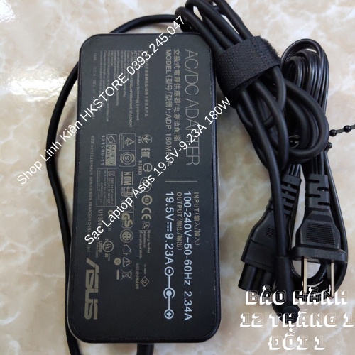 Sạc Laptop Asus 19.5V-9.23A 180W Asus Fx502 Fx503 G75 GL502 GL702 GL753 Gl552 G750 G751 G752 N750 GFX72 A45 G20A G56J