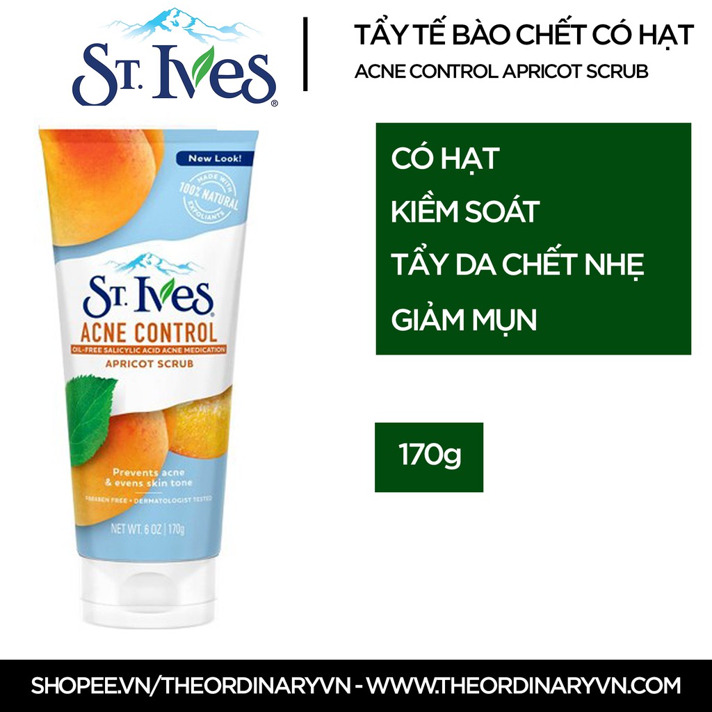 Tẩy tế bào chết St.Ives Acne Control Apricot Scrub