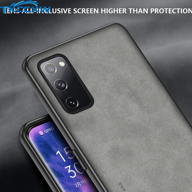 Ốp Điện Thoại Da PU Phối Vải Sợi Mềm Thời Trang Cho Samsung Galaxy Note 20 Ultra Note 10+ S10 Plus S20 FE