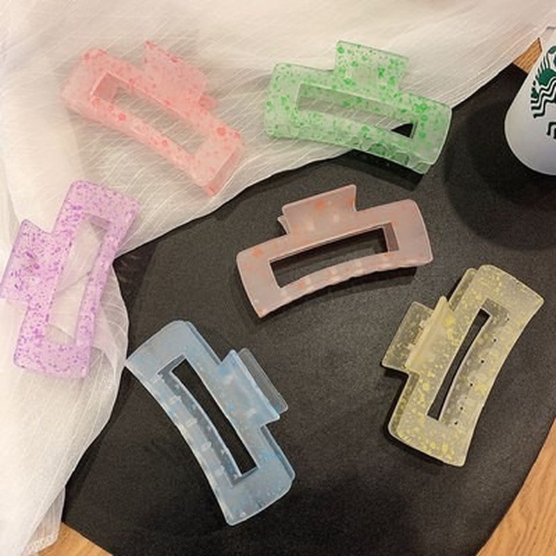 Kẹp tóc acrylic màu sắc đẹp mắt thời trang Hàn Quốc cho nữ