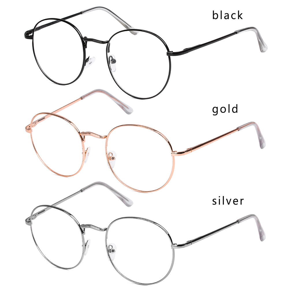 ❤LANSEL❤ New Fashion Eyeglasses Round Reading Glasses Myopia Glasses Flexible Portable Ultra Light Resin Women Men Metal -1.00~-4.0 Diopter Vision Care/Multicolor