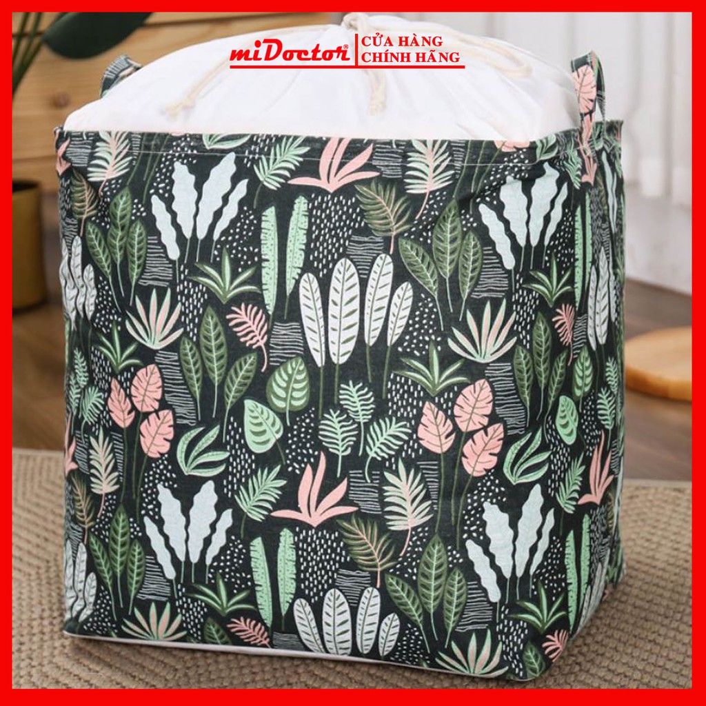 [CỠ ĐẠI - HÀNG CAO CẤP] Túi Bạt Đựng Quần Áo, Chăn Mền Gấp Gọn Cỡ Đại 50x40x50cm miDoctor