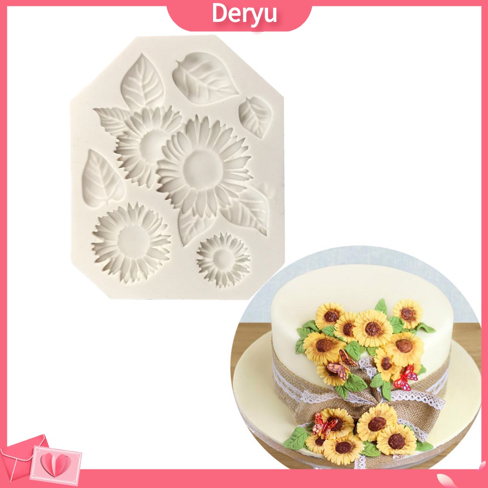 Khuôn silicone tạo hình làm bánh kẹo hình hoa hướng dương DIY