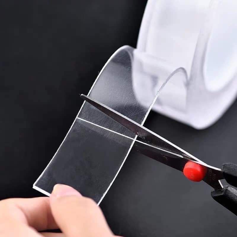 Băng dính 2 mặt siêu dính Nano trong suốt 3cm*3m dính mọi bề mặt tiện lợi