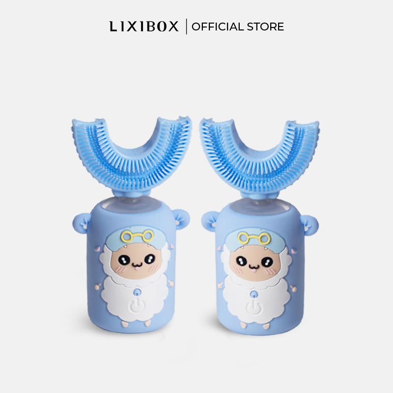 Combo Anh Em - Set Hai Bàn Chải Đánh Răng Điện Chữ U Cho Bé Màu Blue
