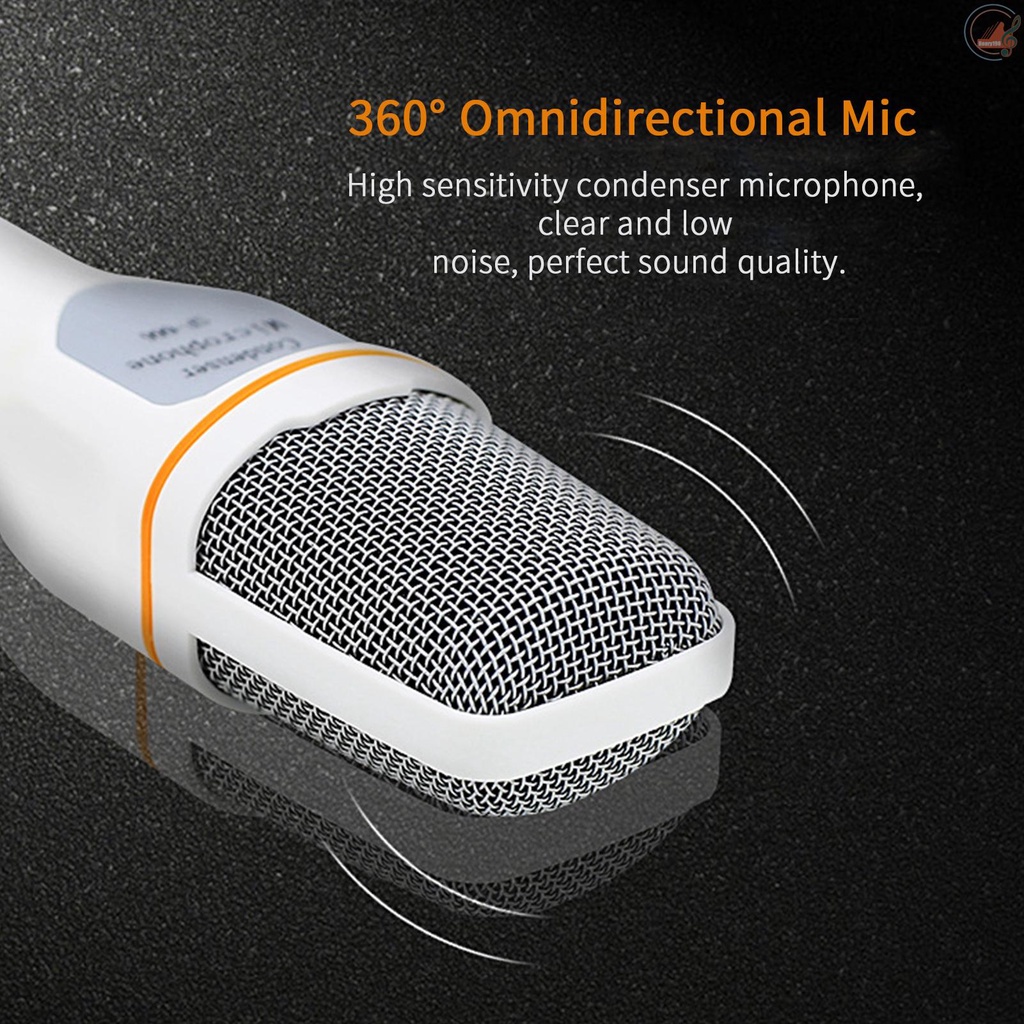 ✍H H✔Micro thu âm giắc cắm 3.5mm kèm giá đỡ ba chân cho máy tính để bàn/Laptop | BigBuy360 - bigbuy360.vn