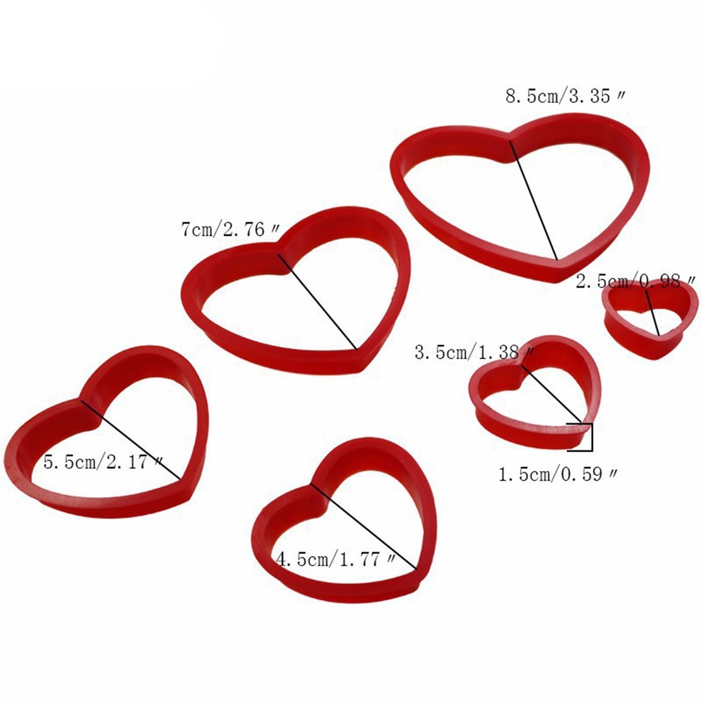 CONOPERYSet 6 khuôn cắt bánh quy  tạo hình 3D DIY nhiều hình dạng