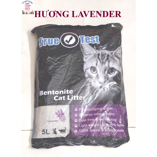 Cát vệ sinh cho mèo TRUE TEST Bentonite Cat Litter Túi 5L Siêu khử mùi Siêu vón cục Thương hiệu Haisen