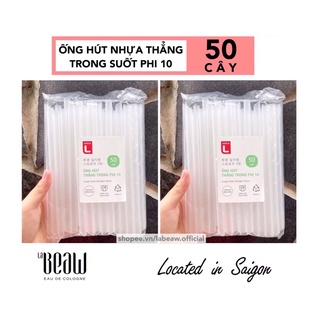 Ống hút nhựa uống sinh tố đá xay - Ống hút nhựa trong suốt phi 10