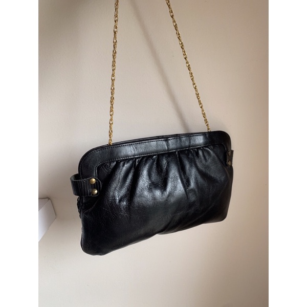 Túi cầm tay da đan, có dây