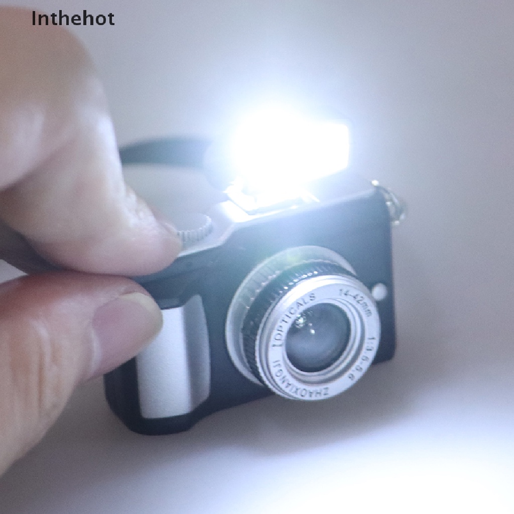 Mô hình máy ảnh mini có đèn flash trang trí nhà búp bê