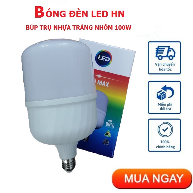 A06 Bóng Led Búp Trụ 100W Ánh Sáng Trắng , Đèn Led Búp Trụ Siêu Sáng Tiết Kiệm Điện Năng