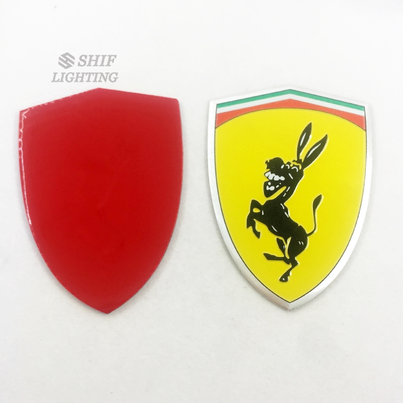 FERRARI 1 Miếng dán Logo Donkey bằng nhôm trang trí xe hơi