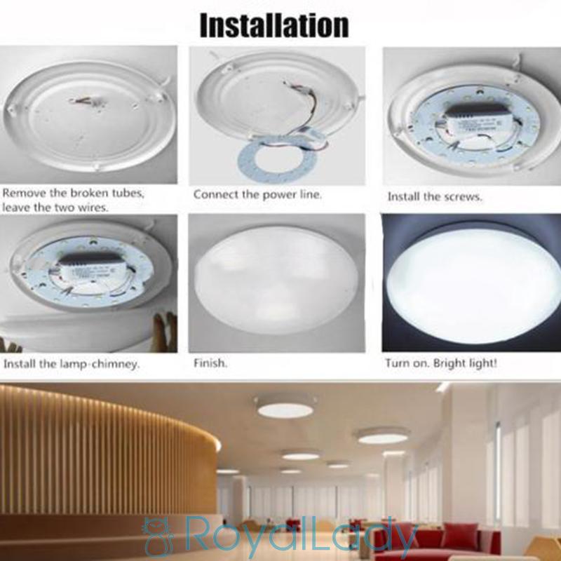 Đèn led treo trần hình tròn 6 / 12 / 15 / 18w 5730 trang trí sinh động