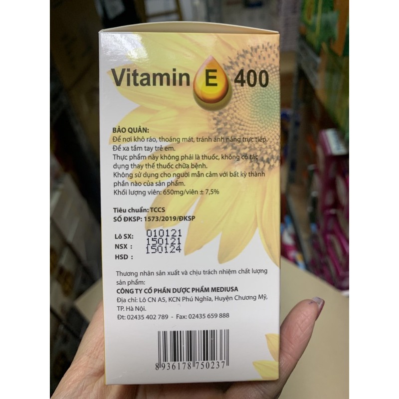 [HÀNG CHÍNH HÃNG] Thực phẩm hỗ trợ làm đẹp da. chống lão hoá VITAMIN E | Thế Giới Skin Care