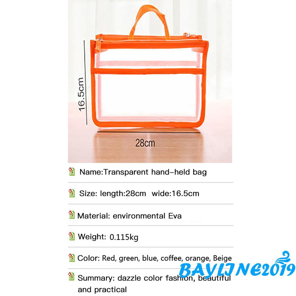 Túi xách tay trong suốt thời trang nữ tính tùy chọn màu sắc