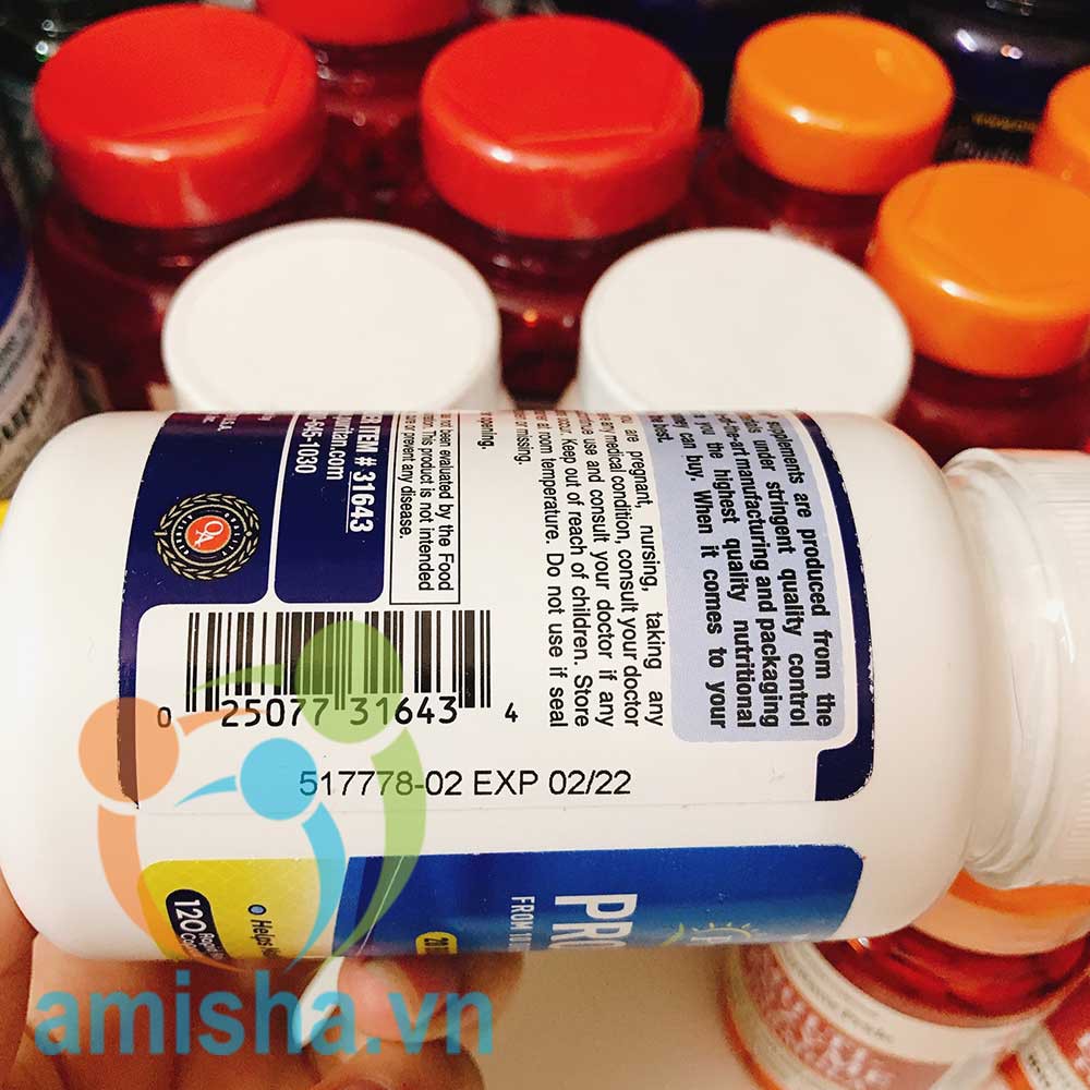 Viên Uống Lợi Khuẩn, Đại Tràng, Dạ Dày Probiotic 10 Puritan's Pride 60 viên (Mẫu Mới chứa Vitamin D)