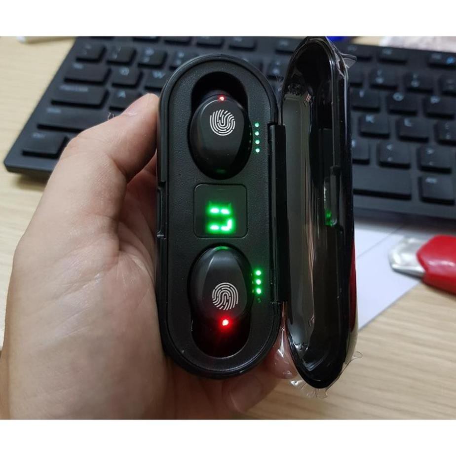 Tai Nghe Không Dây Blutooth TWS Amoi F9 - Gaming - Kiêm Sạc Dự Phòng, Âm Thanh True Wireless - Phiên Bản Cao Cấp