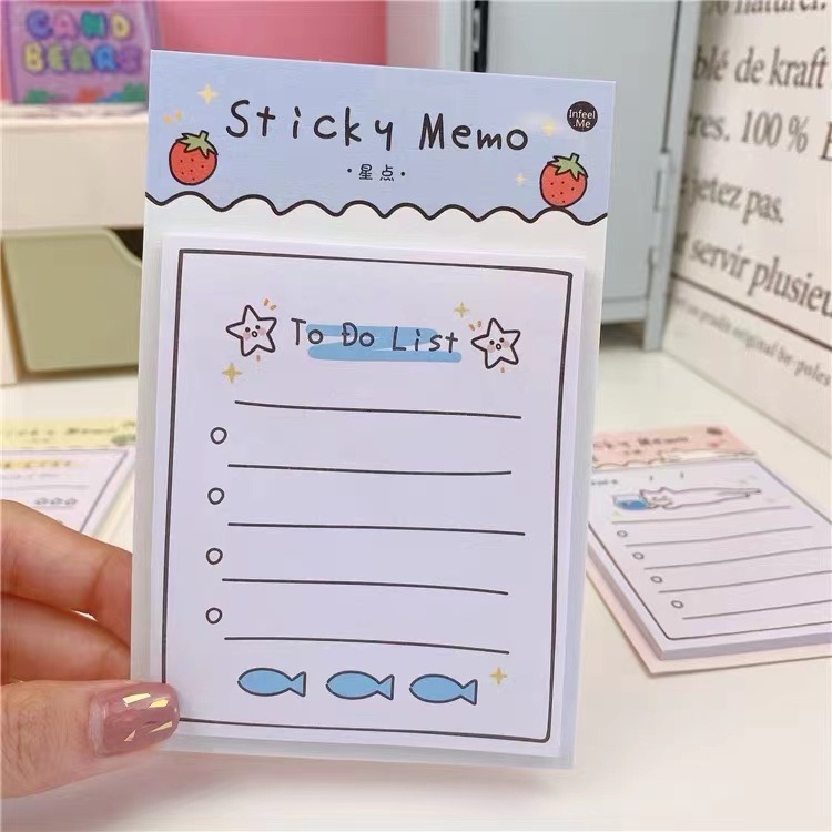 Giấy ghi chú lên kế hoạch hàng tuần dễ thương